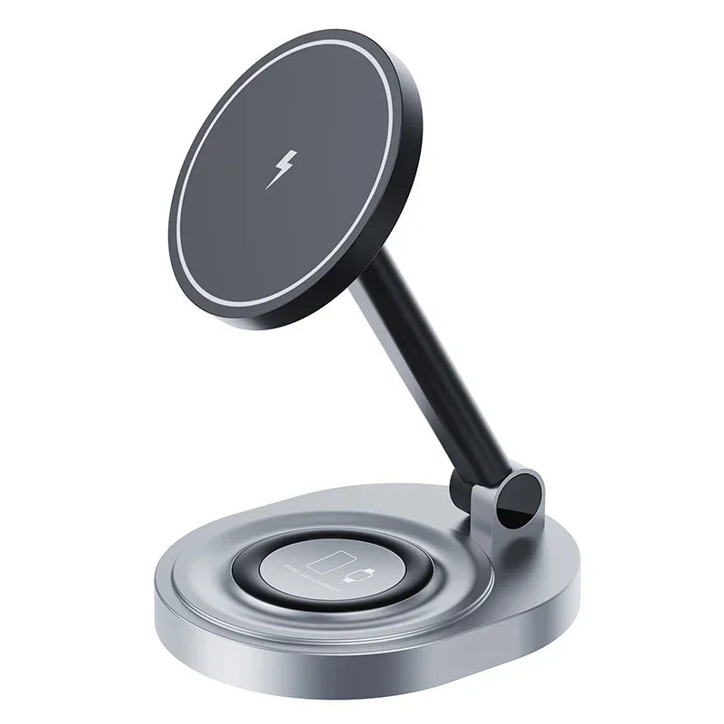 2 In 1 Magnetic Wireless Charger Stand Pad